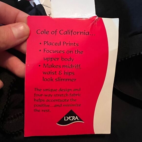 NWT! Cole of California floral patterned tankini top - Picture 11 of 11